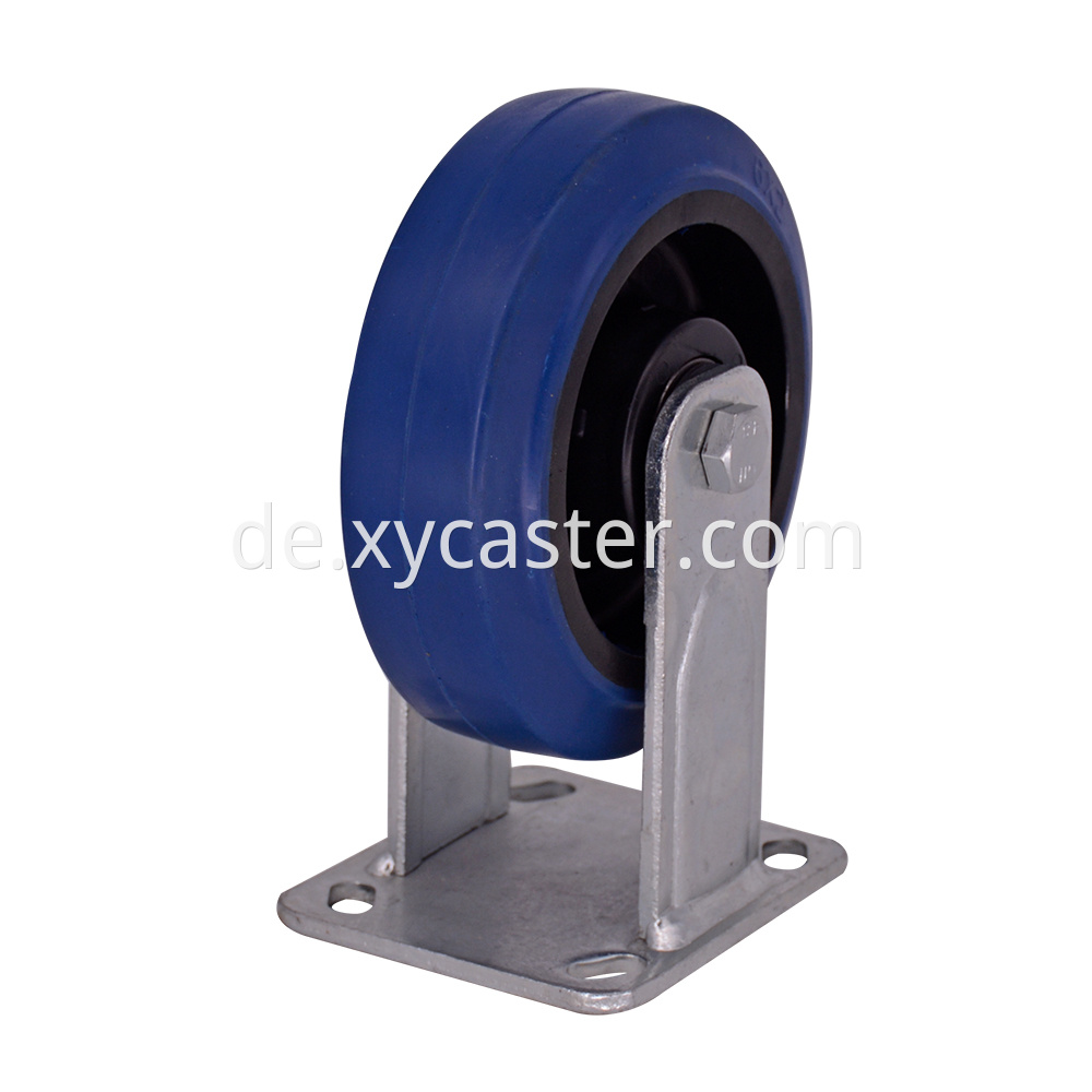 Fixed 6 Inch Rubber Wheel Caster